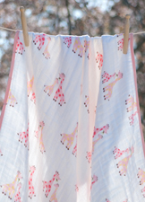 Giraffe Girl Napping Blanket